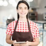 Erfolg im Internet einer Cafébesitzerin